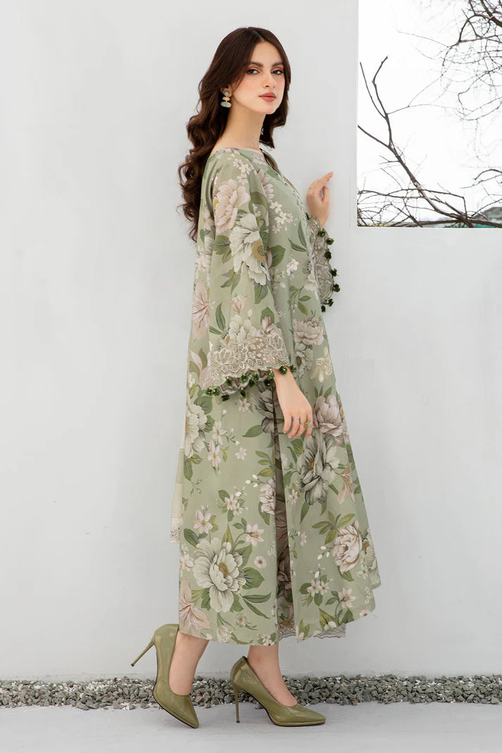 JAZMIN - 3PC KARANDI PRINTED SHIRT WITH KARANDI PRINTED DUAPTTA AND TROUSER -EP-1025