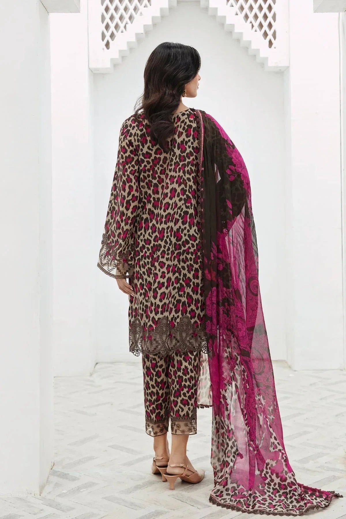 CHARIZMA - 3PC KARANDI PRINTED SHIRT WITH PRINTED DUPATTA AND TROUSER-EP-5426