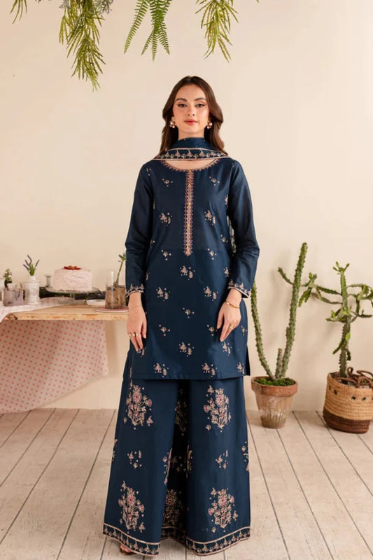 BATIK- 3PC DHANAK EMBROIDERED SHIRT DHANAK EMBROIDERED SHAWL & EMB TROUSER-EP-5380