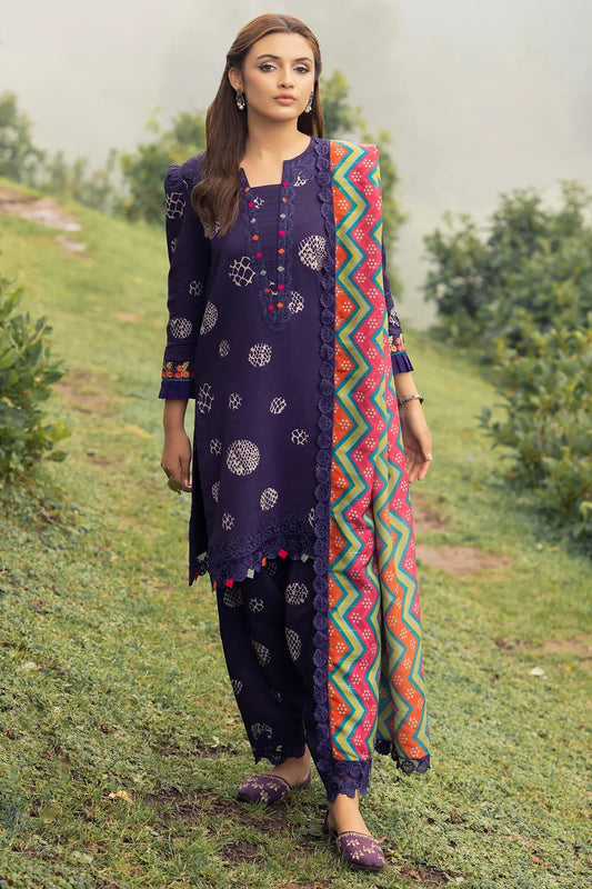 CHARIZMA - 3PC KARANDI PRINTED SHIRT WITH PRINTED DUPATTA AND TROUSER-EP-5428