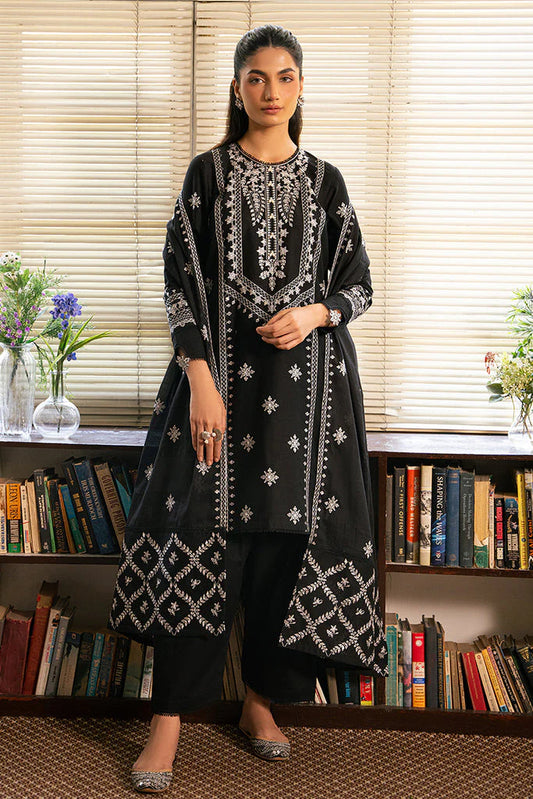 CROSS STITCH- 3PC DHANAK EMBROIDERED SHIRT DHANAK EMBROIDERED SHAWL & TROUSER-EP-5390