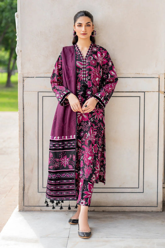 BAROQUE - 3PC KARANDI PRINTED SHIRT WITH PRINTED DUPATTA AND TROUSER -EP-5422