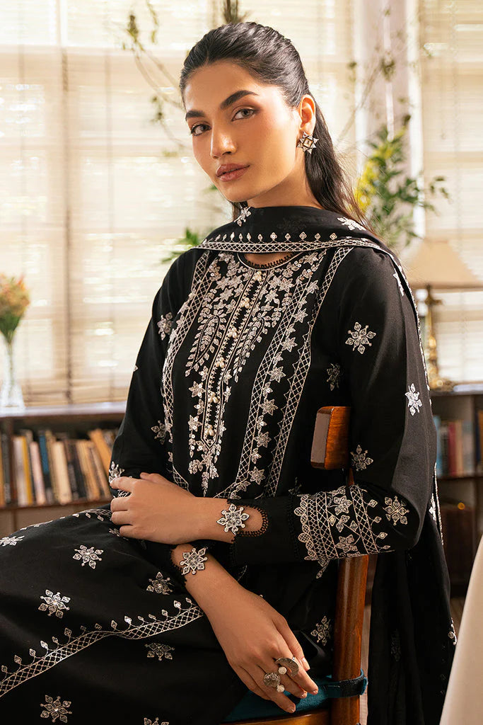 CROSS STITCH- 3PC DHANAK EMBROIDERED SHIRT DHANAK EMBROIDERED SHAWL & TROUSER-EP-5390