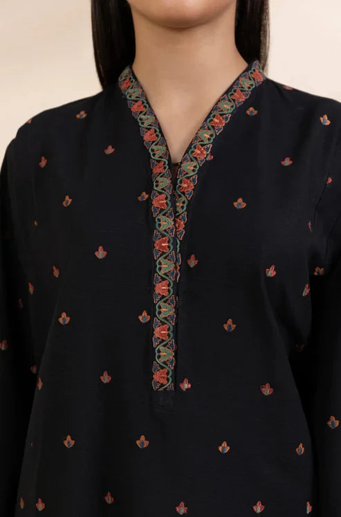 SAPPHIRE- 3PC DHANAK EMBROIDERED SHIRT WITH TWILL PRINT SHAWL & TROUSER-EP-5499