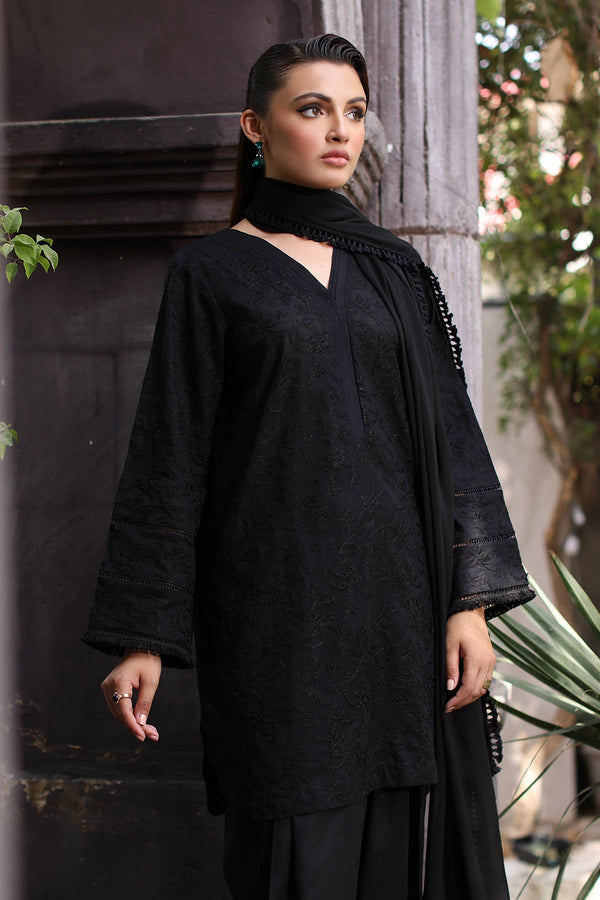 CHARIZMA-3PC CHIKENKARI LAWN EMBROIDERED SHIRT WITH BAMBER CHIFFON DUPATTA & TROUSER _ EP_ 5278