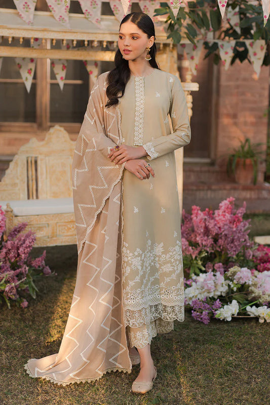 CROSS STITCH- 3PC LAWN EMBROIDERED SHIRT WITH ORGANZA EMBROIDERED DUPATTA AND TROUSER-EP-5233