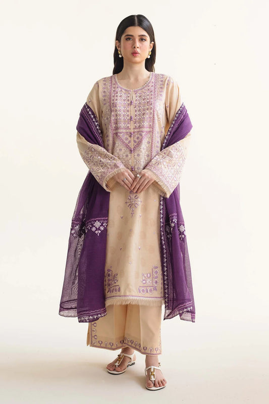 ZAHRA SHAHJAHAN- 3PC LAWN EMBROIDERED SHIRT WITH DIAMOND PRINT DUPATTAEP-5271