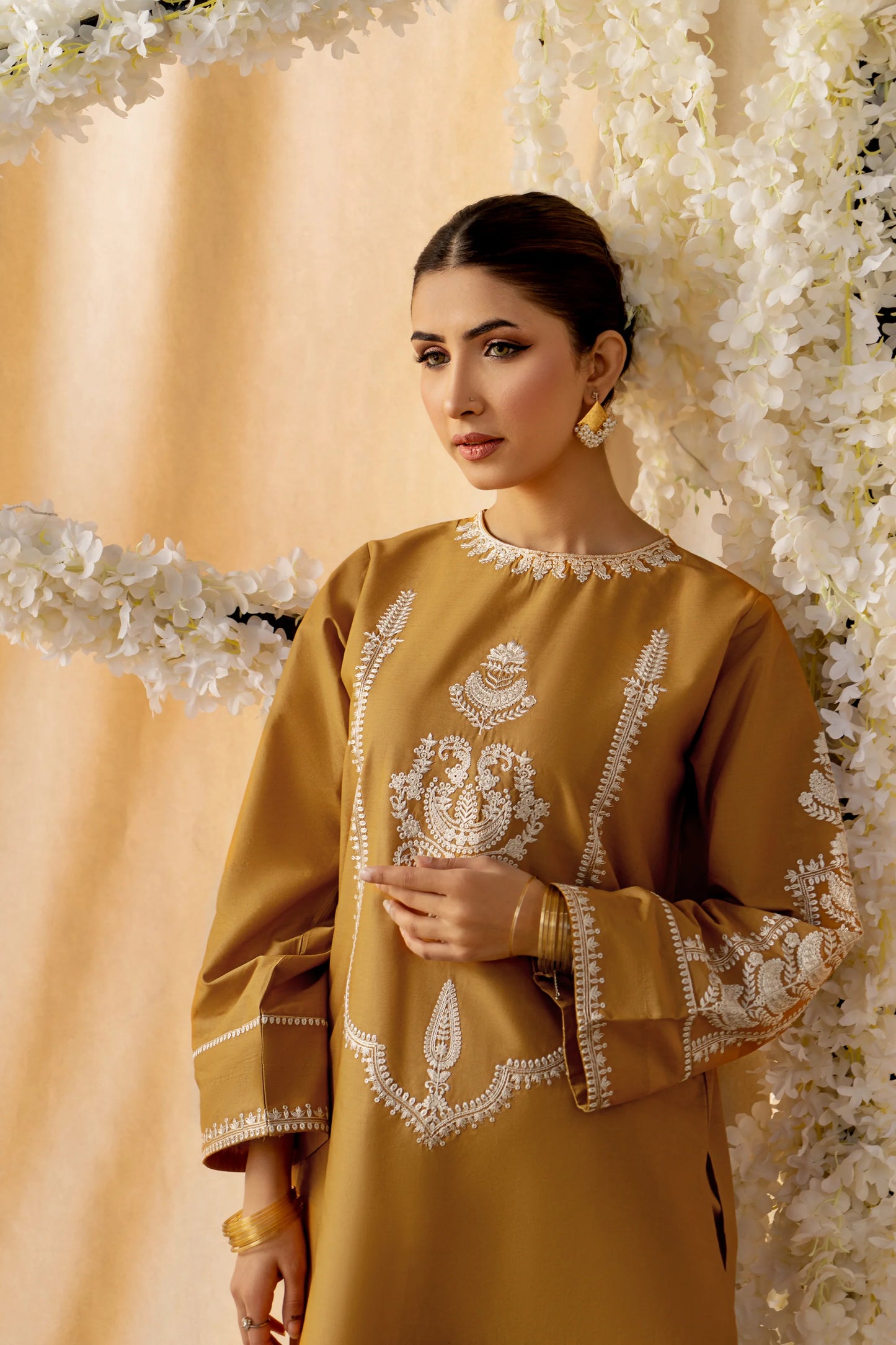 URGE- 2PC LAWN HEAVY EMBROIDERED SHIRT EMBROIDERED SLEEVES AND TROUSER-EP-5190