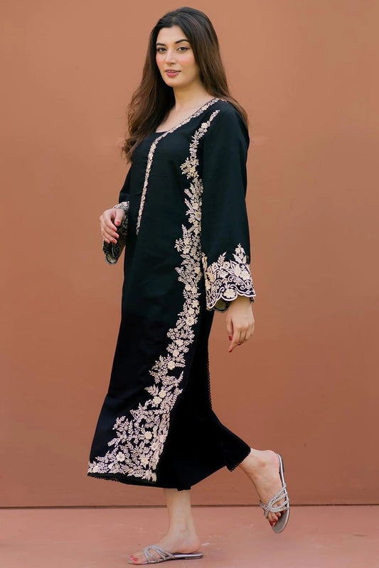 LAJWANTI - 2PC DHANAK EMBROIDERED SHIRT & DHANAK TROUSER-EP-2951