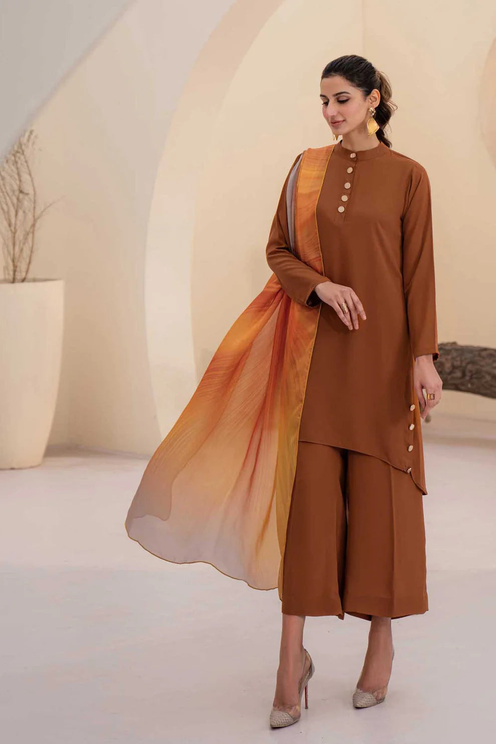 NATASHA KAMAL - 3PC LAWN SHIRT WITH SOFT SILK PRINTED DUPATTA AND TROUSER-EP-5204