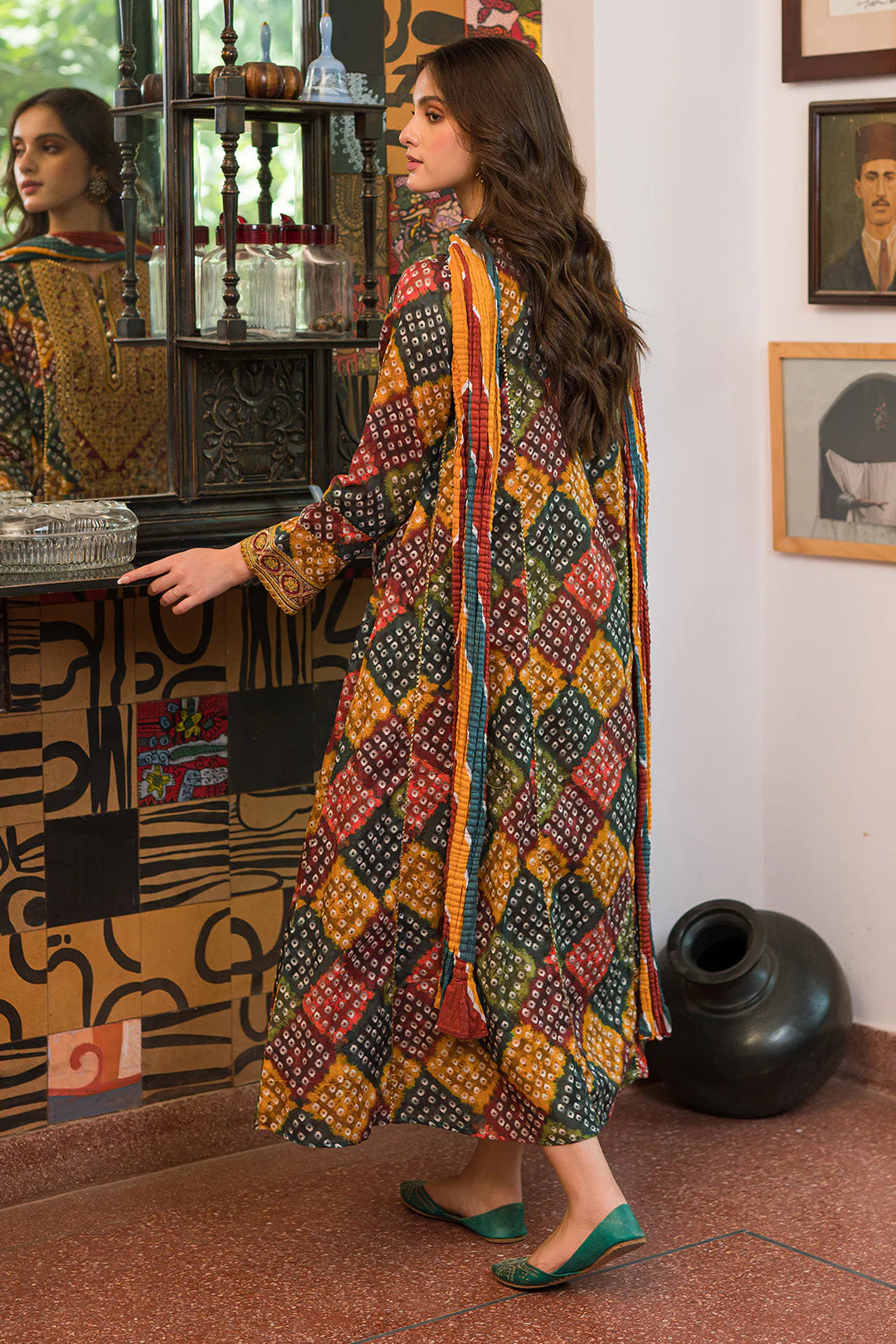 JAZMIN- 3PC KARANDI PRINTED EMBROIDERED SHIRT WITH KARANDI PRINTED SHAWL & KARANDI PRINTED TROUSER-EP-5466