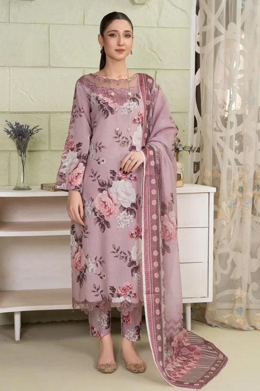 CHARIZMA - 3PC KARANDI PRINTED SHIRT WITH PRINTED DUPATTA AND TROUSER -EP-5427