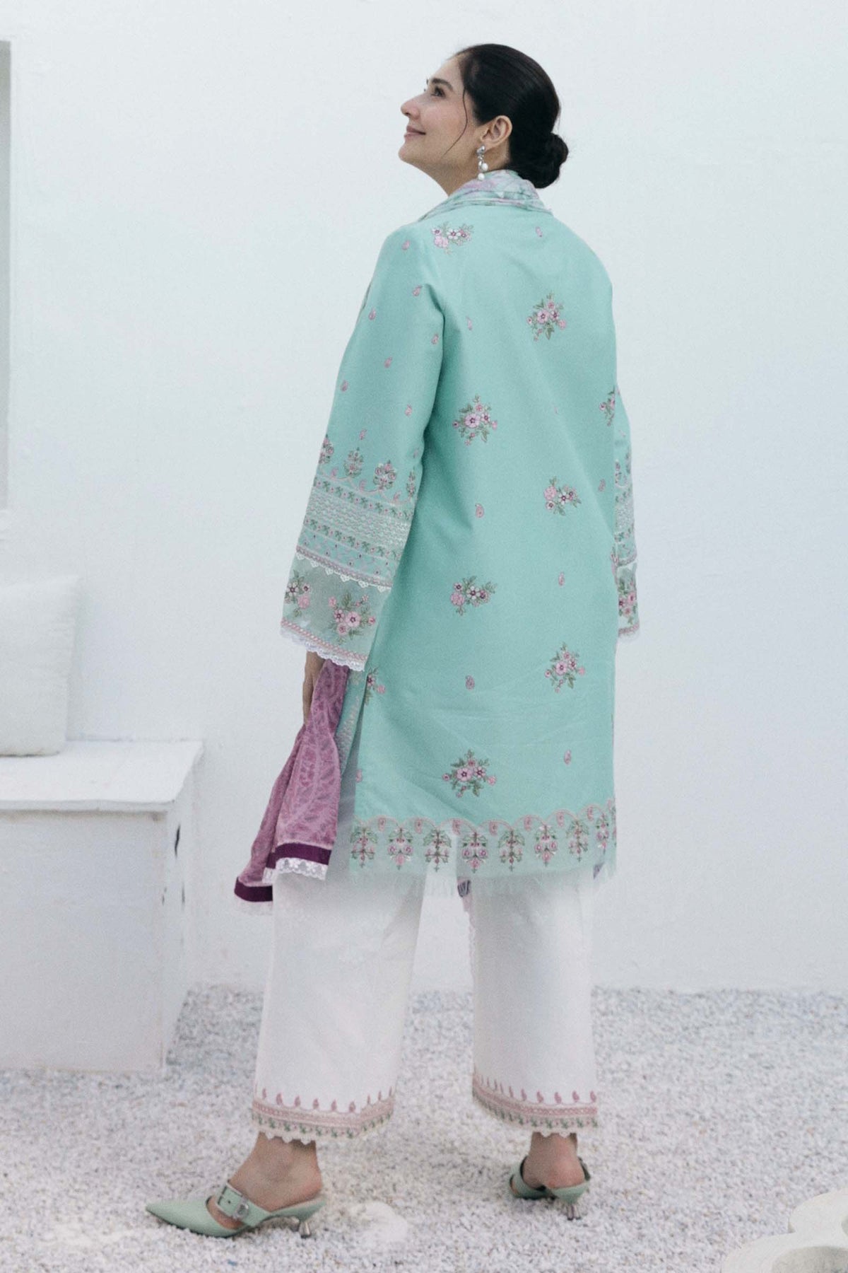 ZAHRA SHAHJAHAN- 3PC LAWN EMBROIDERED SHIRT WITH  PRINT DUPATTA-EP-5251