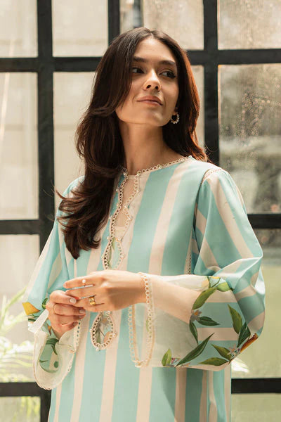 LULUSAR-2PC SHEMOZ SILK PRINTED SHIRT WITH SHEMOZ SILK PRINTED TROUSER-EP-5461