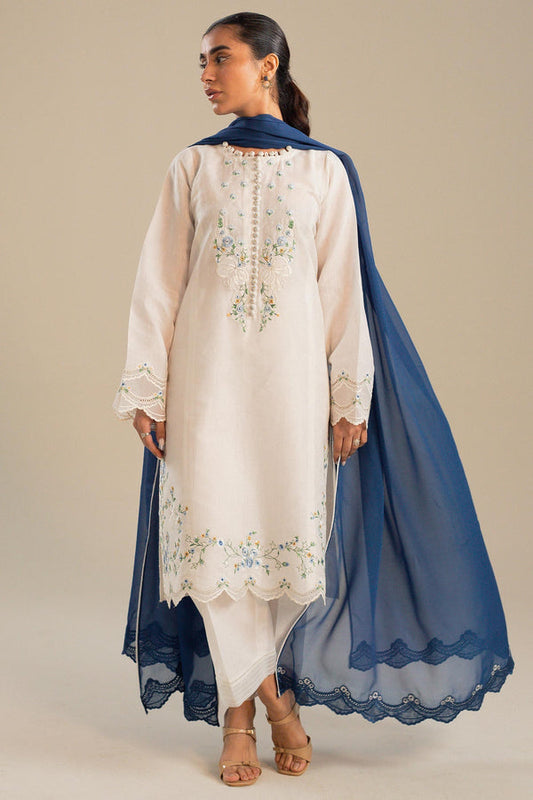 ZARASHAHJAHAN _ 3PC DHANAK EMBROIDERED SHIRT WITH BAMBER CHIFFON EMBROIDERED DUPATTA AND TROUSER _EP_ 5289