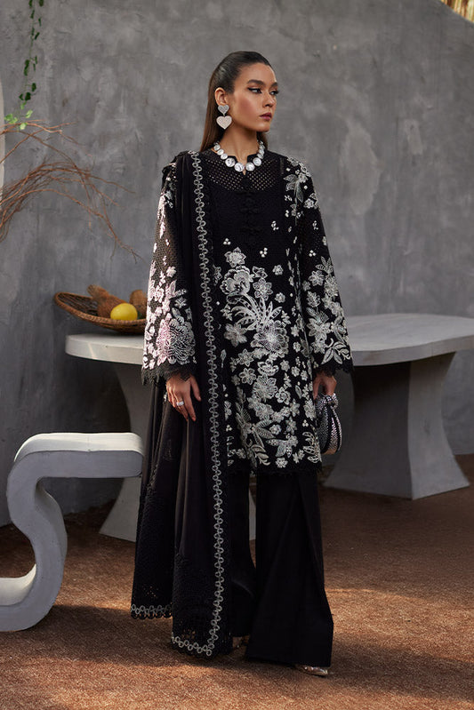 SUFFUSE- 3PC LAWN HEAVY EMBROIDERED SHIRT WITH ORGANZA HEAVY EMBROIDERED CUTWORK READY TO WEAR DUPATTA & TROUSER-EP-5201