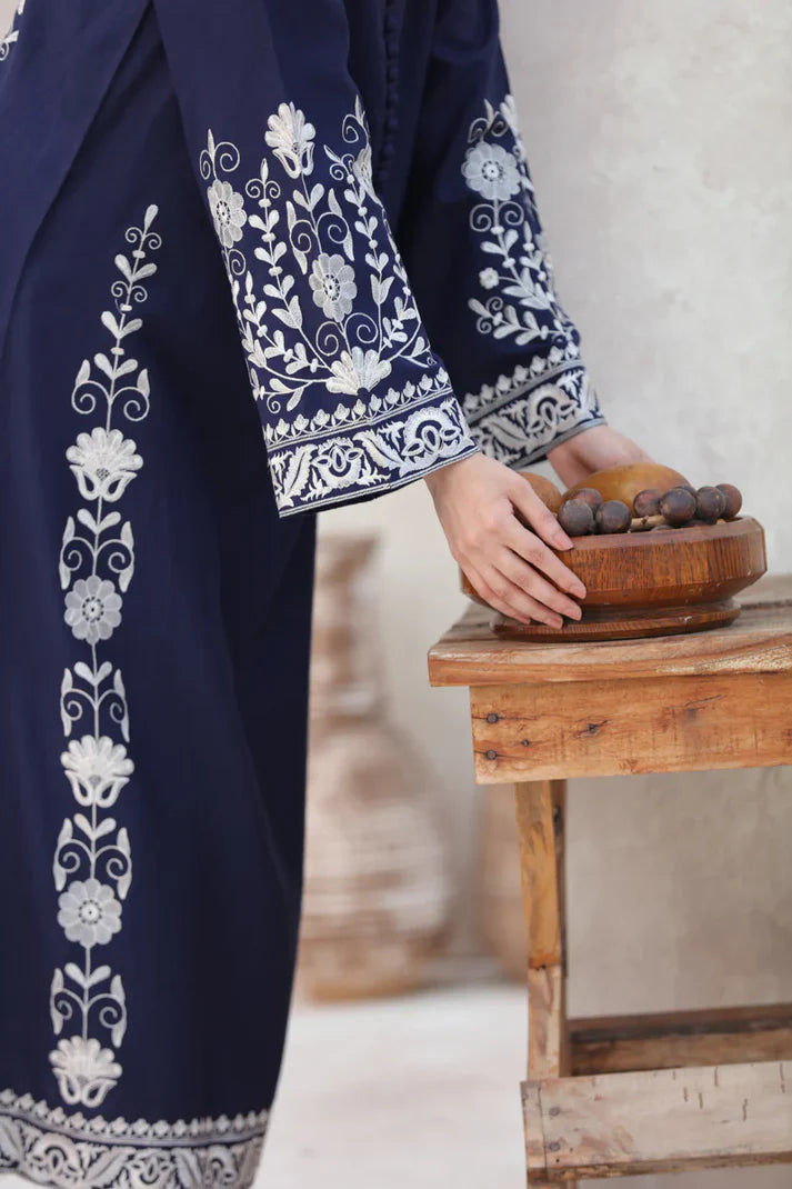 FEROZAE-2PC DHANAK EBROIDERED SHIRT WITH DHANAK EMBROIDERED SLEEVES-EP-5500