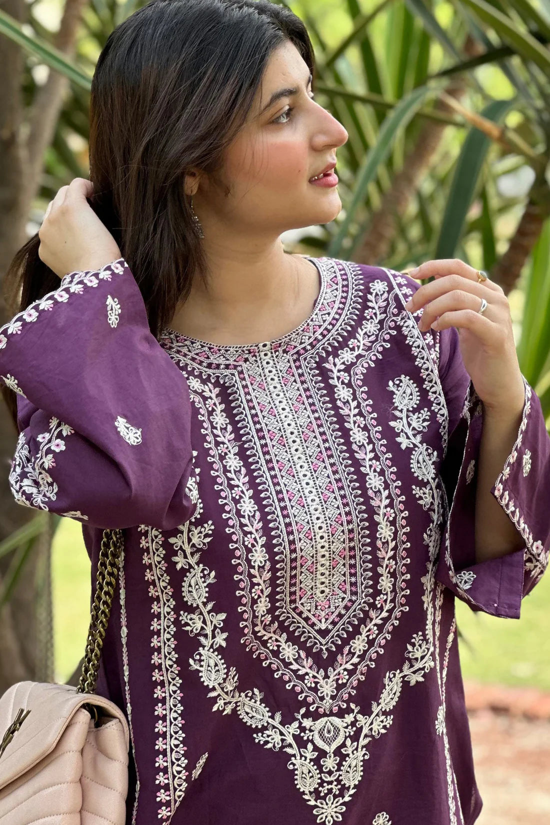 WINTER-2PC DHANAK EMBROIDERED SHIRT & DHANAK EMBROIDERED SLEEVES & TROUSER-EP-5446